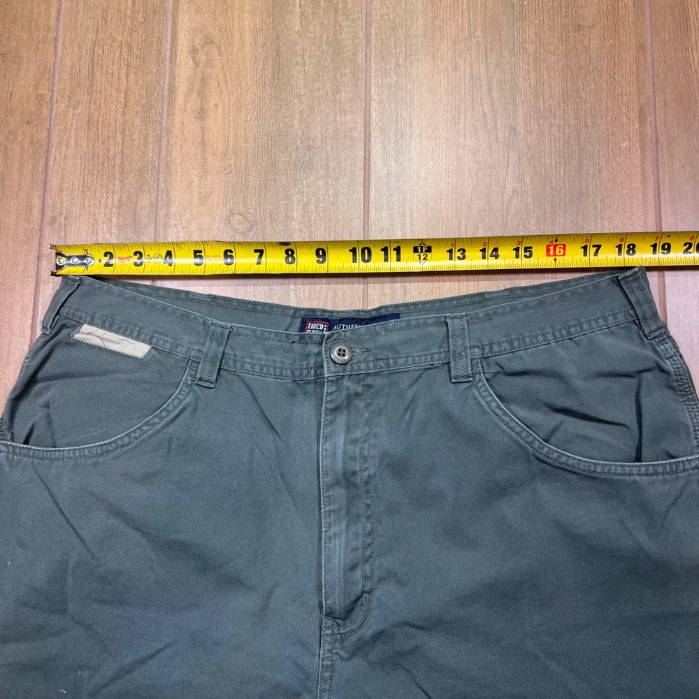 Faded Glory Mens 40 Carpenter Utility Shorts Service Green Canvas FG6006 Cotton - Picture 6 of 15